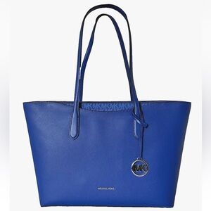 New Michael Kors Arden Large Top-Zip Tote Bag Galaxy Blue